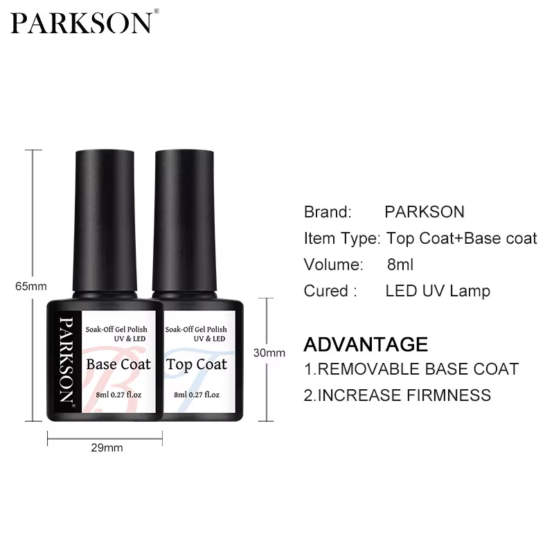 Parkson sans lingette couche de Base supérieure vernis à ongles Gel Design rehausseur