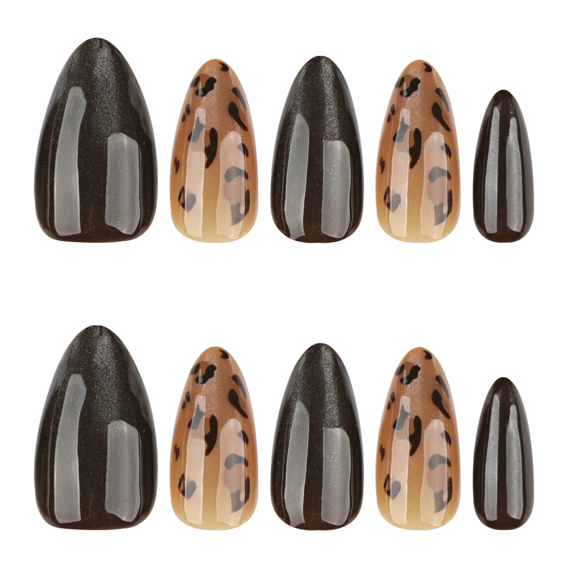 Ongles courts en forme d'amande pour l'automne et l'hiver