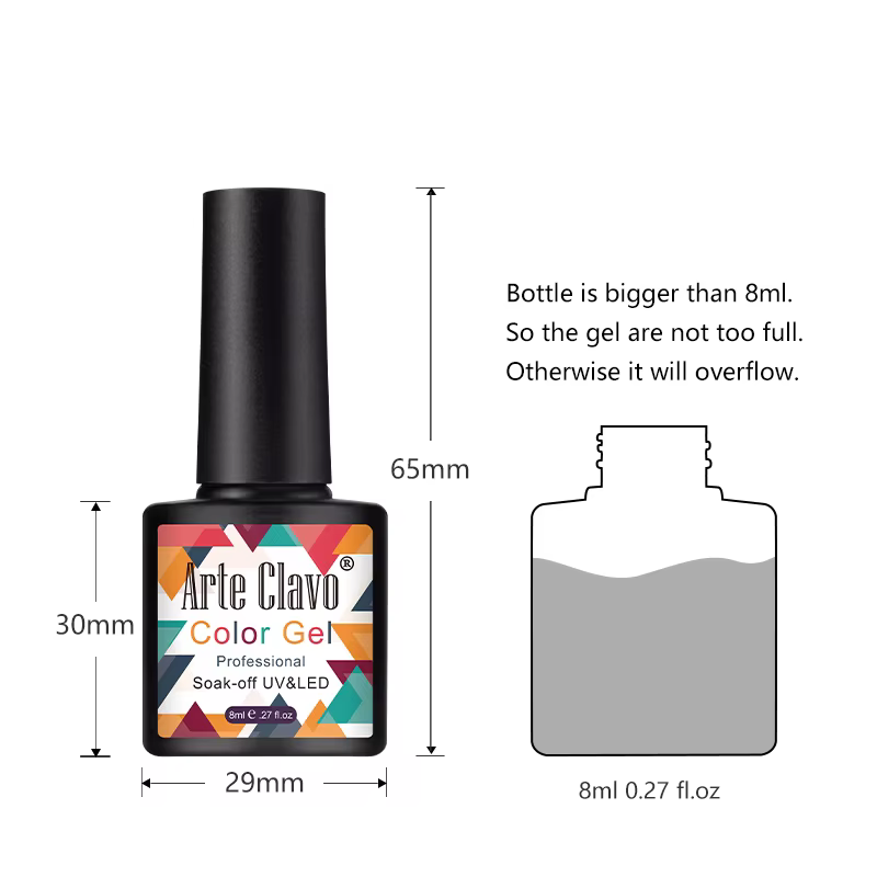 Vernis à ongles en gel Arte Clavo 8ml Rose