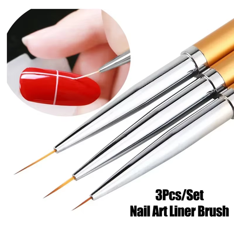 Pinceau à rayures en acrylique pour nail art