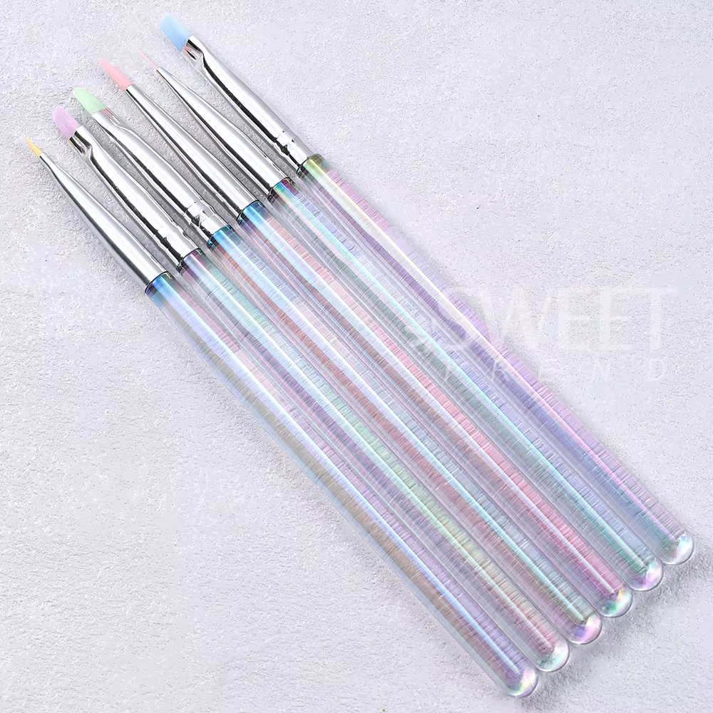 SWEET TREND - Lot de 6 pinceaux pour nail art