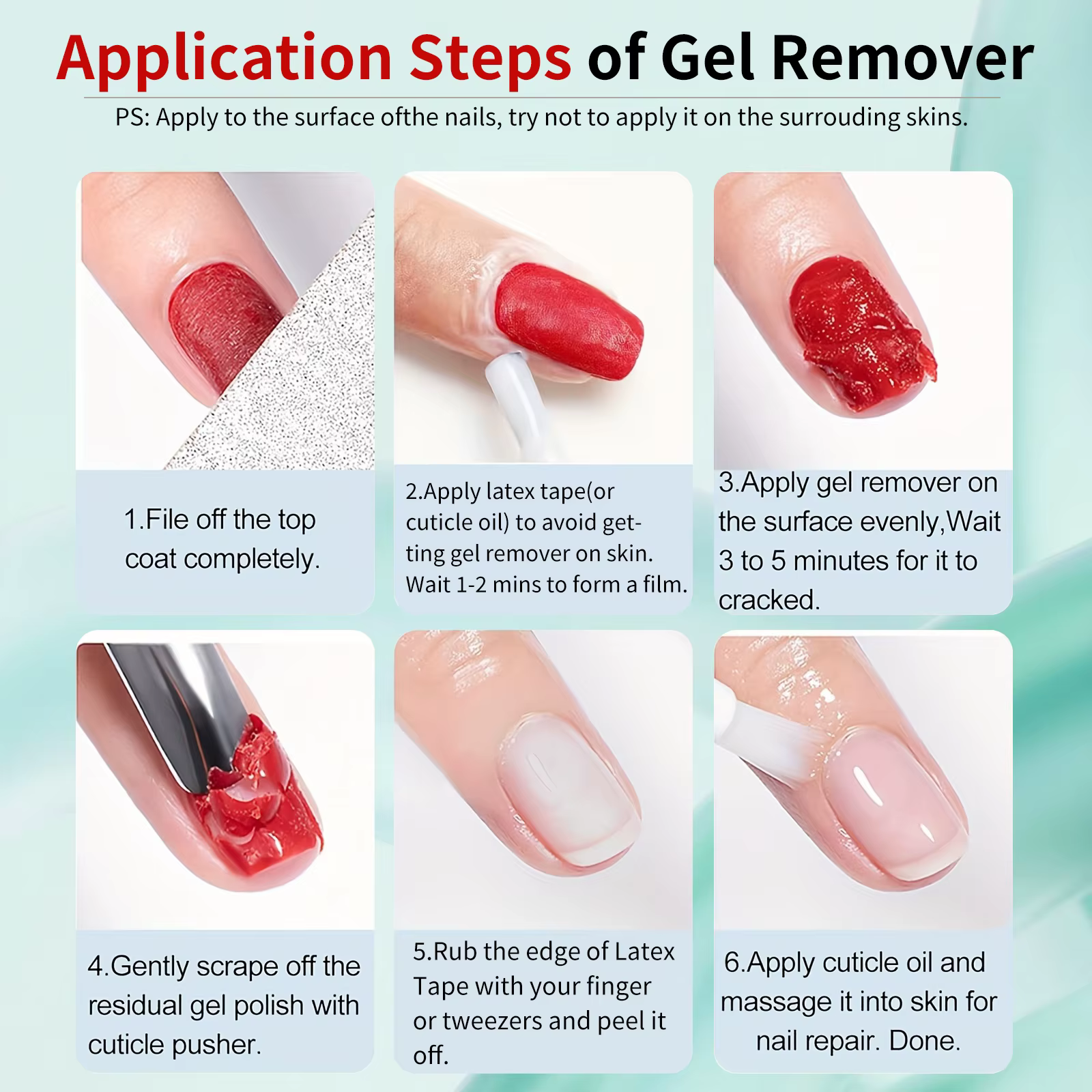 Dissolvant pour vernis à ongles en gel 50 ml