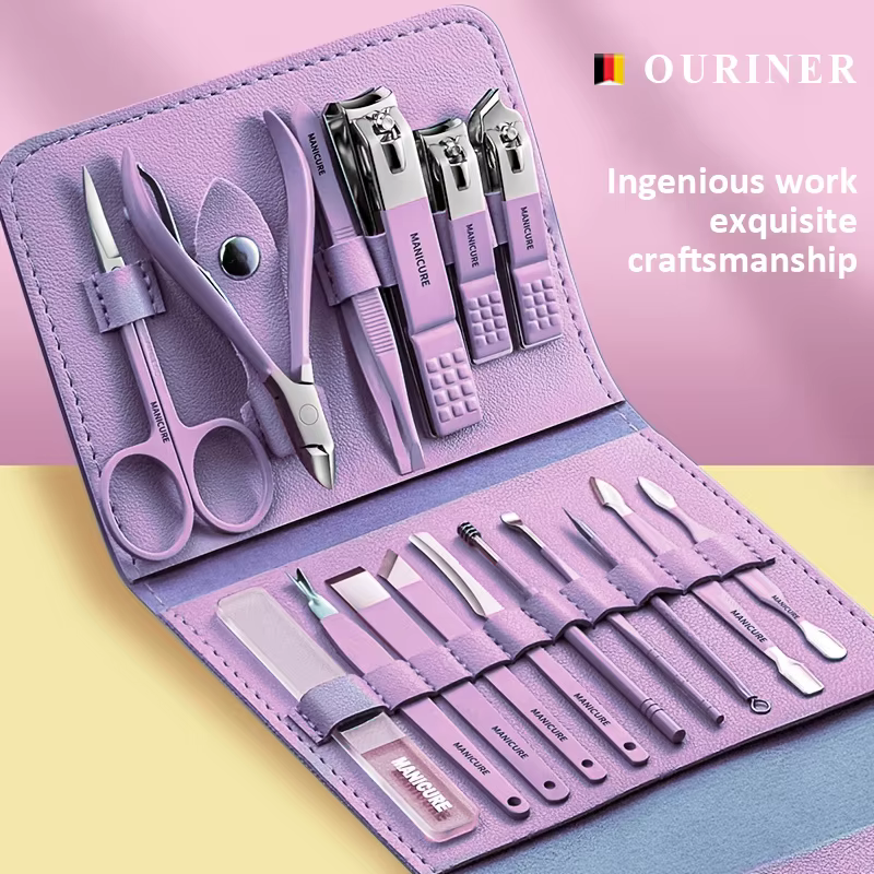 Ensemble de manucure professionnel 12/16 pièces