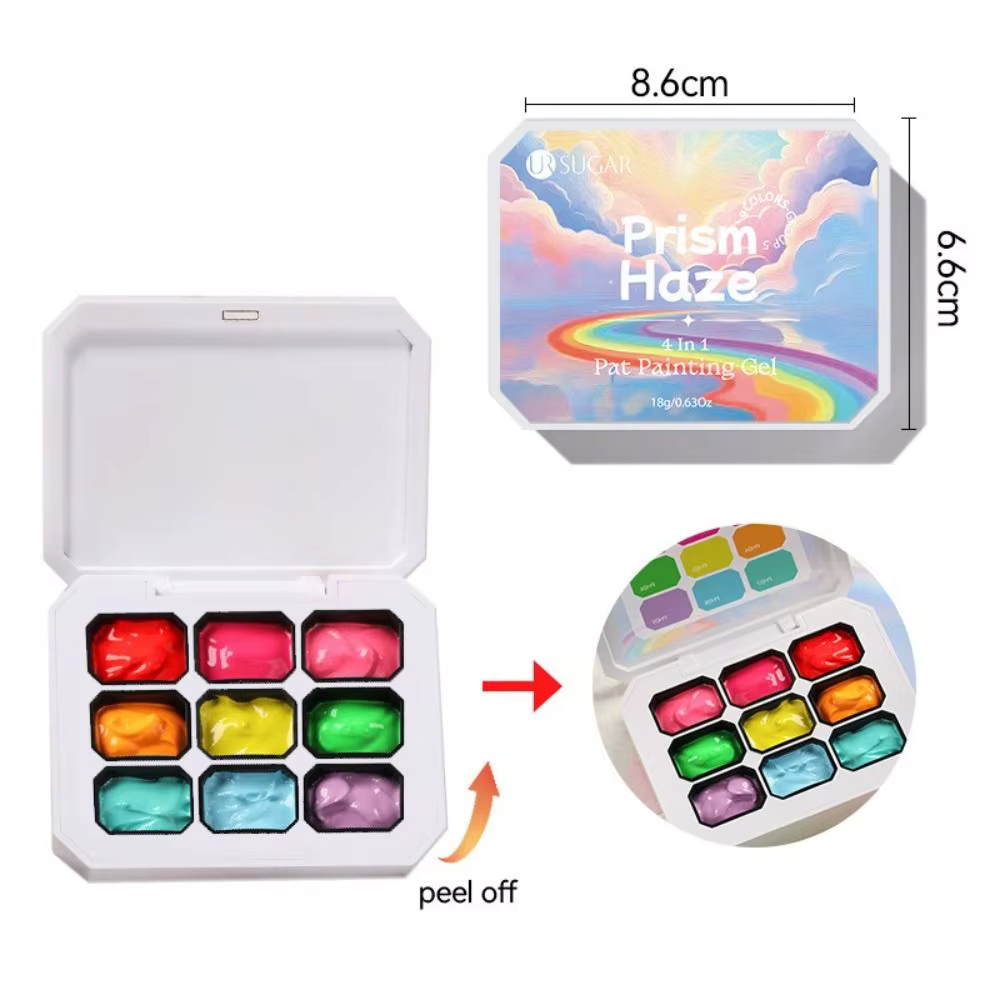 Gel de Peinture 4-en-1 Effet Dégradé 9 Couleurs pour Ongles