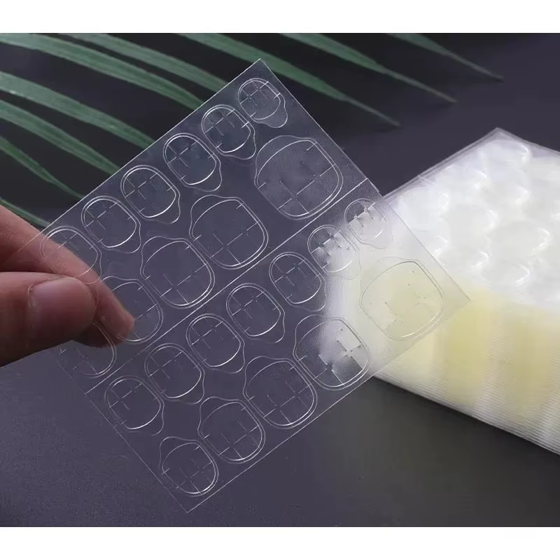 1/10/40/100 feuilles de colle gelée pour ongles Double face faux
