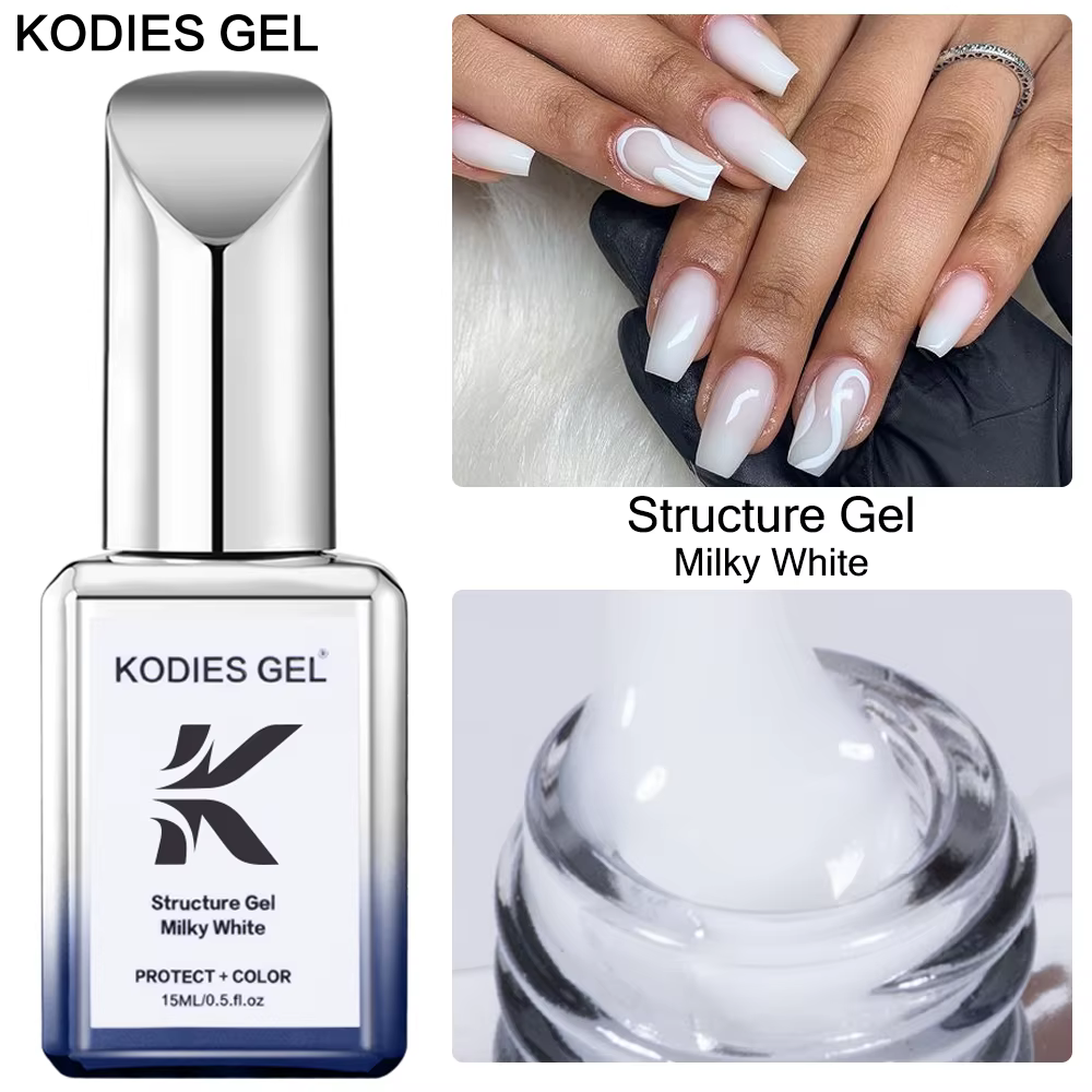 KODIES GEL Structure Base en caoutchouc Gel vernis à ongles ivoire Beige