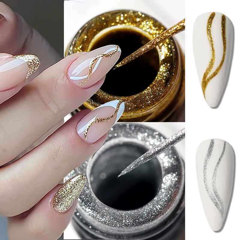 Vernis à ongles Gel à paillettes réfléchissantes 5D