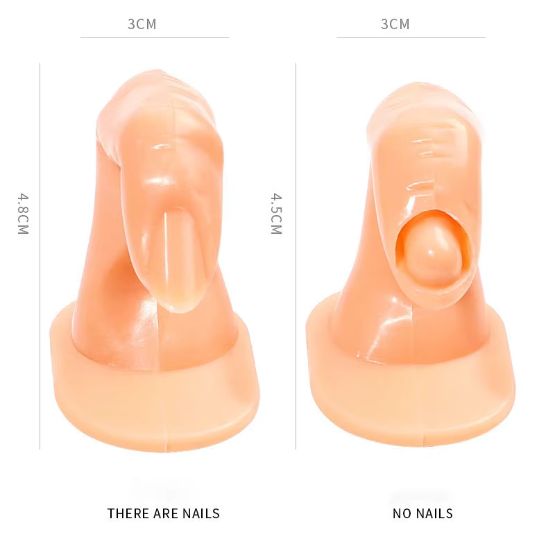 1/5 pièces faux doigt outil de pratique des ongles manucure