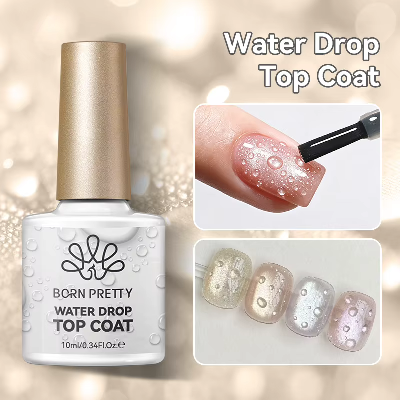 Nouveau 2026 10ml Top Coat Goutte d'Eau Transparent pour Ongles