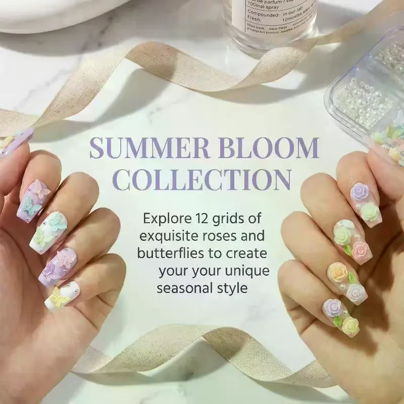 6/12 Grilles de breloques 3D pour nail art