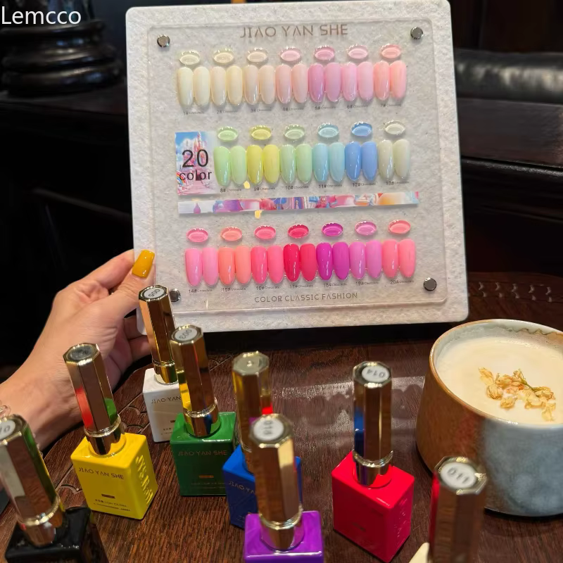 Eleanos Candy 20 couleurs 15ml Gel vernis à ongles ensemble avec carte d'affichage Semi Permanent manucure tremper Gel