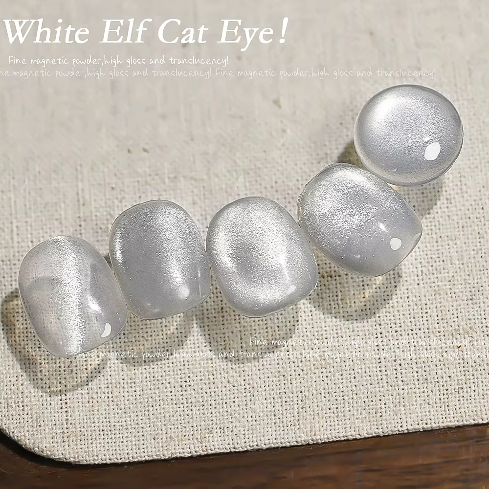 Vernis à ongles Gel oeil de chat elfe blanc 8ml