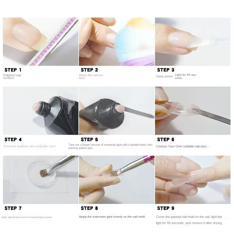 Gel d'extension d'ongles en Poly acrylique
