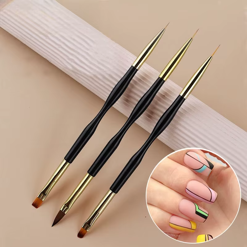Ensemble de pinceaux pour Nail Art à rayures françaises