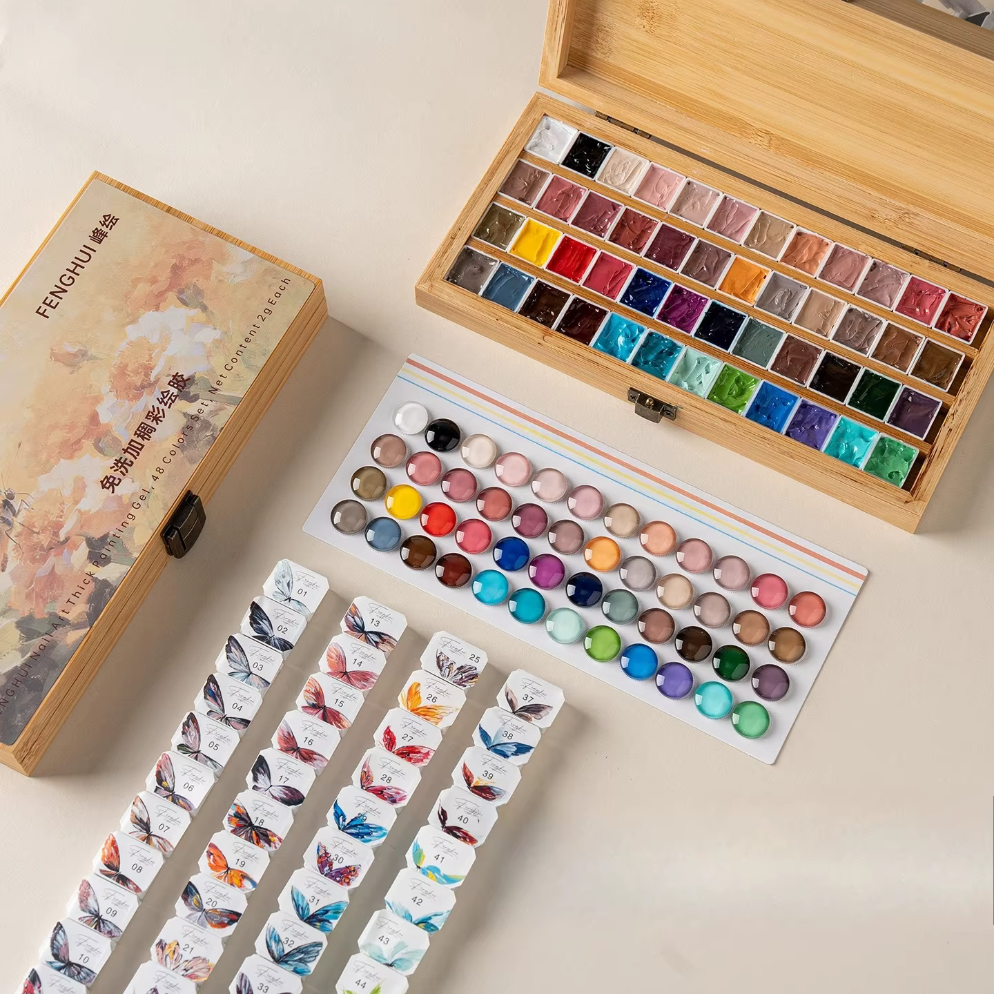 48 Couleurs/Boîte Gel de Peinture à Tapoter pour Ongles UV LED Soak Off