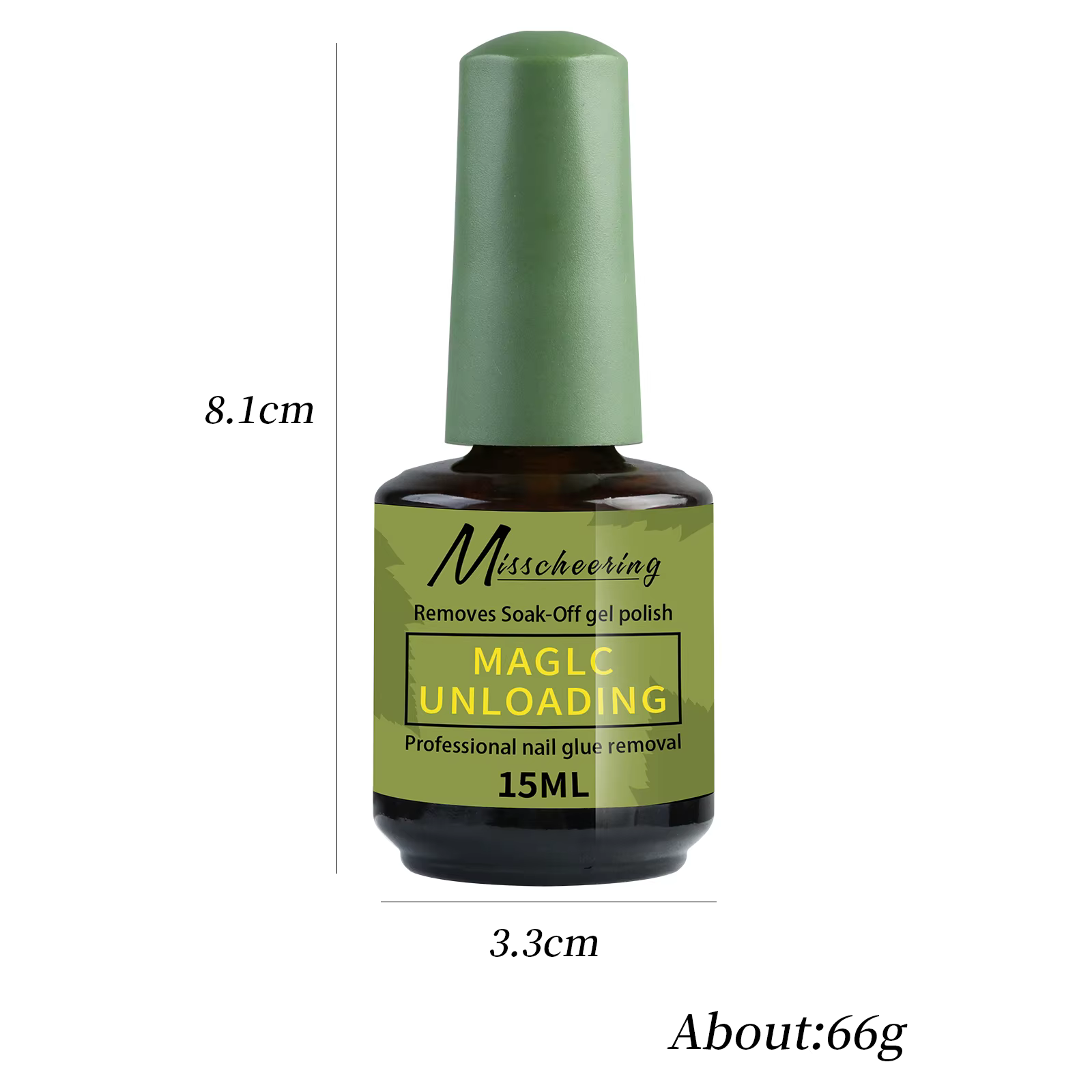 Misscheering 15ml magique rapide dissolvant de vernis à ongles Gel propre UV tremper