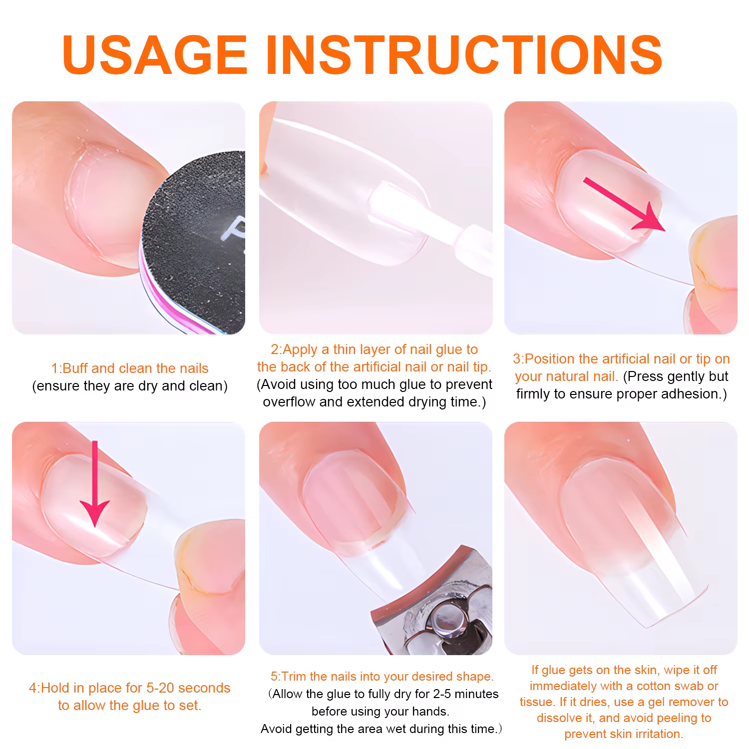 Colle à ongles Super forte pour presser sur les faux ongles