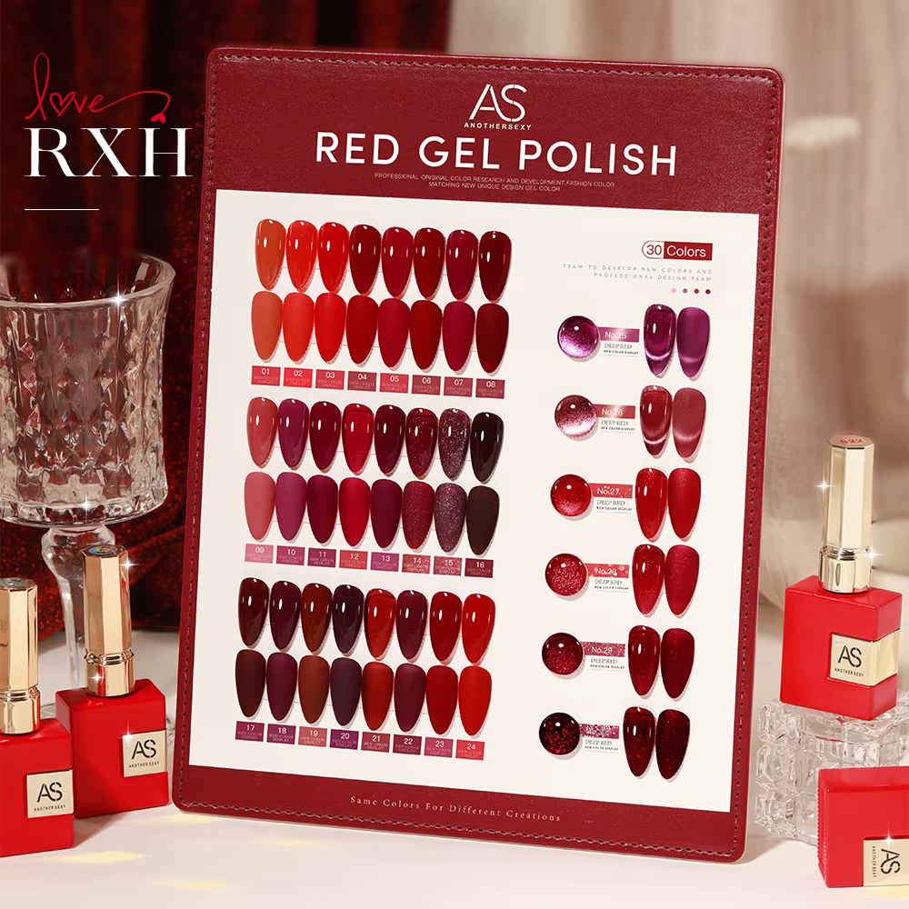 AS 15ml Gel vernis à ongles pas défini nouvel an Semi Permanent hybride noir rouge couleur Gel