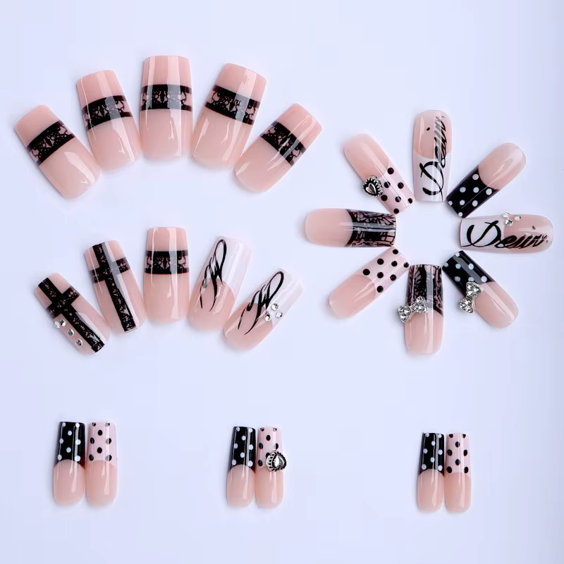 Faux ongles carrés à presser
