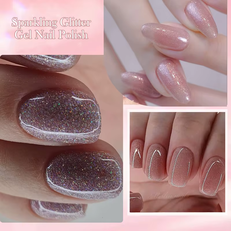 LILYCUTE 184 couleurs Gel vernis à ongles printemps coloré rose scintillant paillettes Semi Permanent pour manucure
