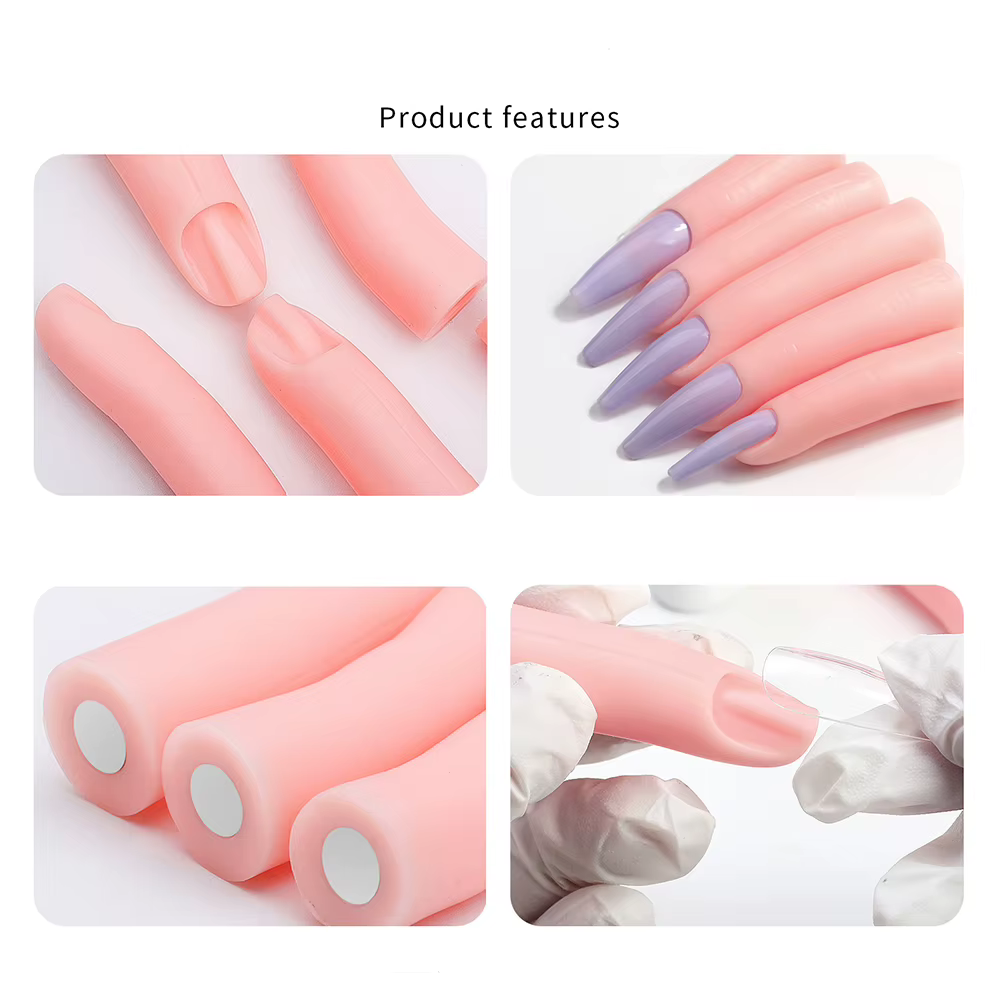 5 pièces/ensemble, Faux doigts naturels en silicone