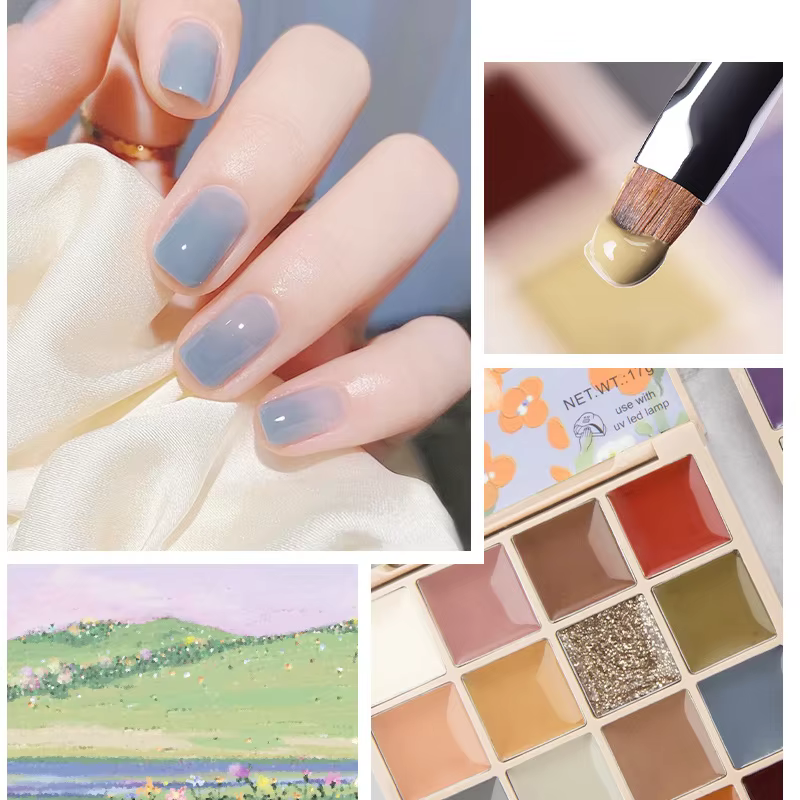24 couleurs ensemble solide ongles Gel Palette boue peinture printemps été couleur pour Nail Art Design Semi Permanent tremper UV Gel vernis