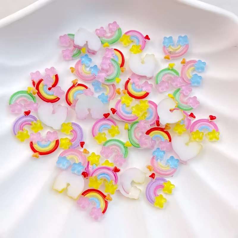 Mini embellissements de manucure en résine