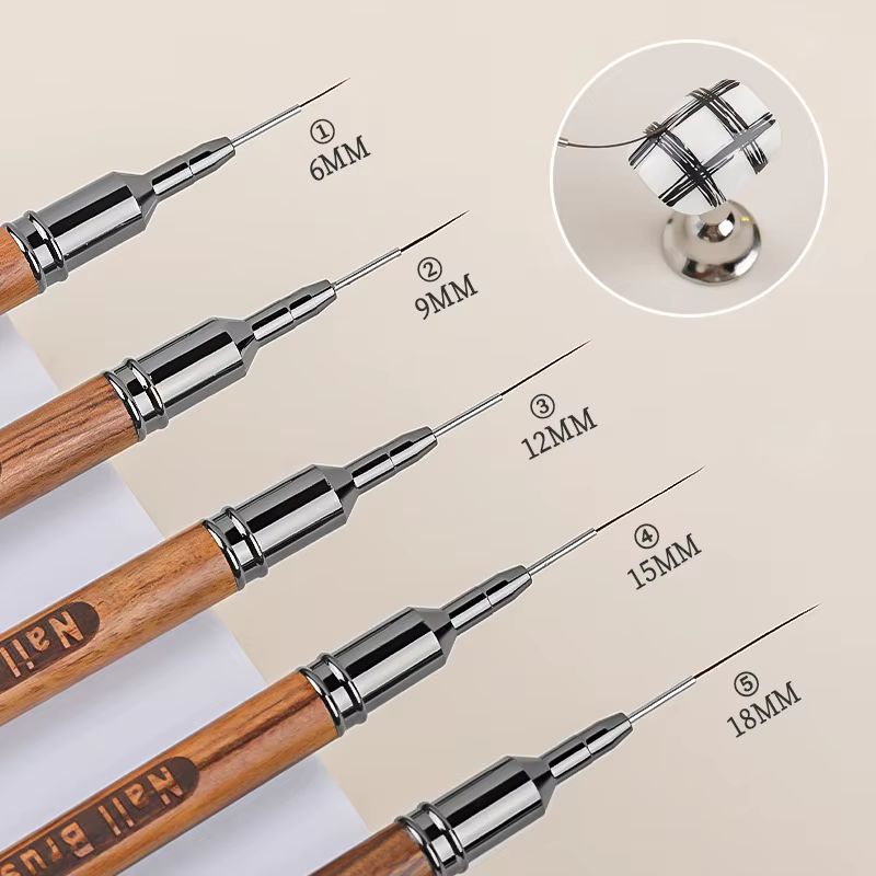 Pinceau à ongles en bois pour gel