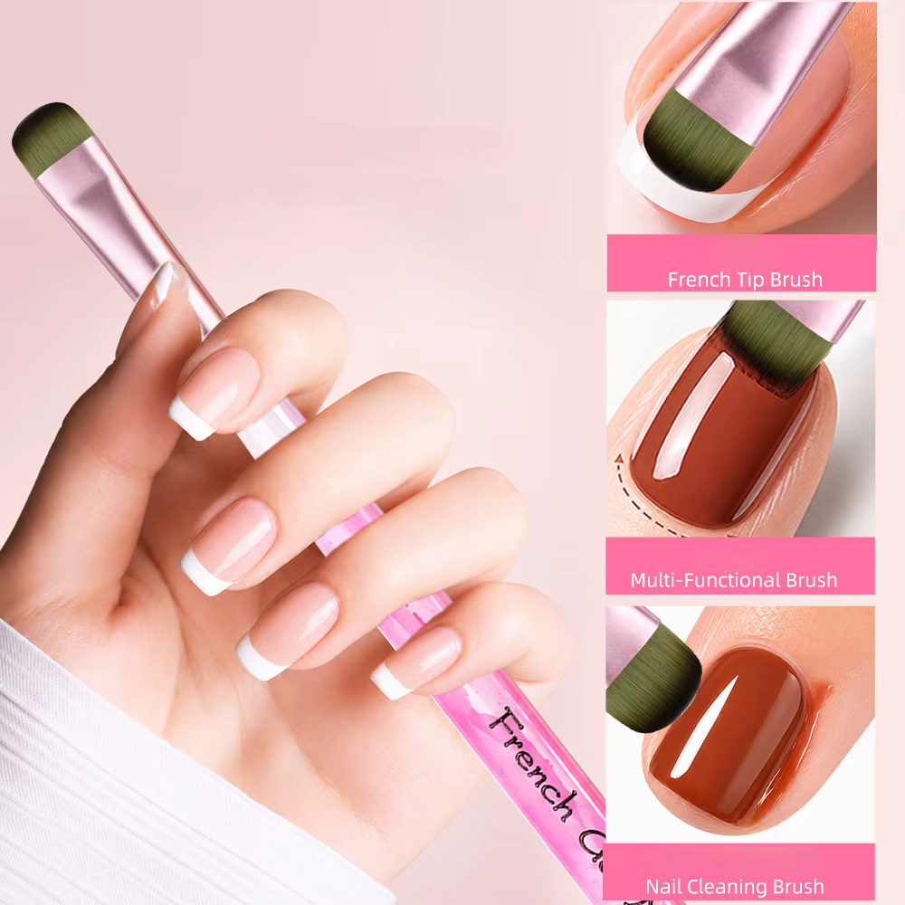 Pinceau plat pour ongles en gel