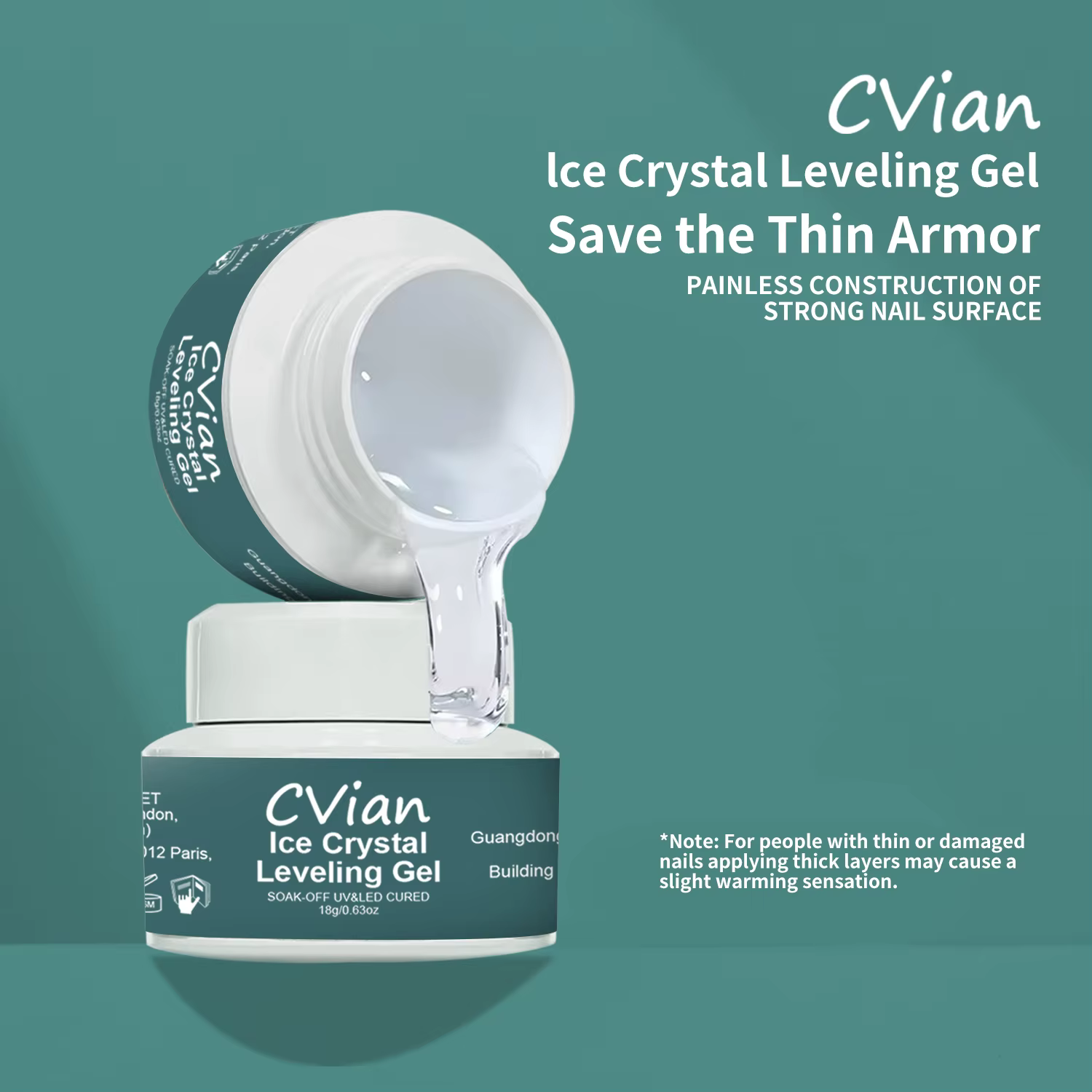 Gel auto-nivelant effet cristal de glace 18g