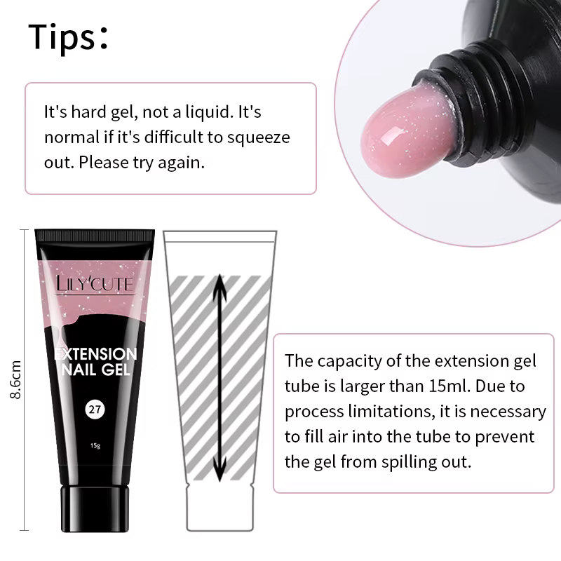 LILYCUTE Extension vernis à ongles Gel paillettes