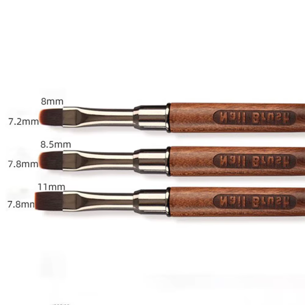 Pinceau à ongles en bois pour manucure