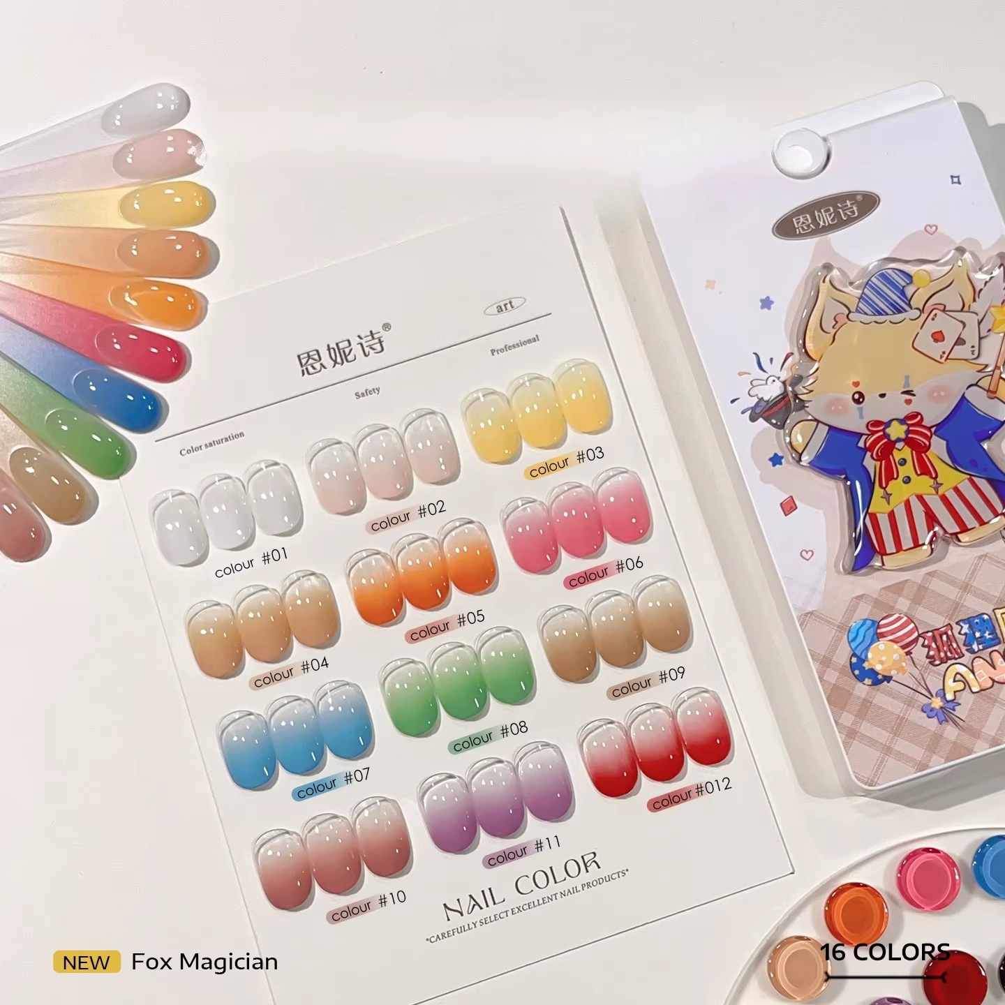 16 couleurs Pat peinture Gel vernis à ongles dégradé tapotement Gel Palette pour français Nail Art Design UV LED tremper