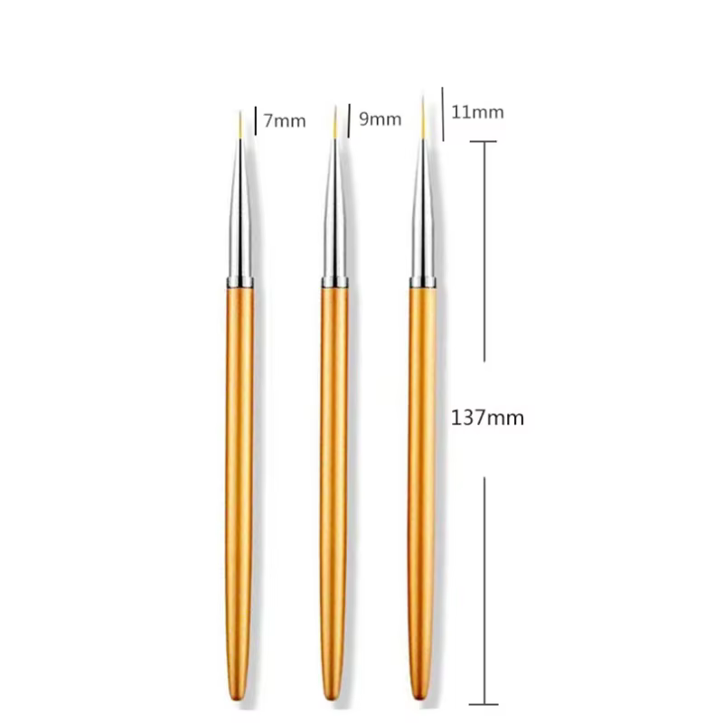 Pinceau à rayures en acrylique pour nail art