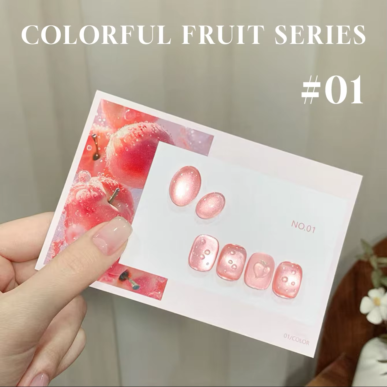 MIANEL 12ML 1PCS Vernis à ongles gel effet œil de chat aux couleurs fruitées pour l'été