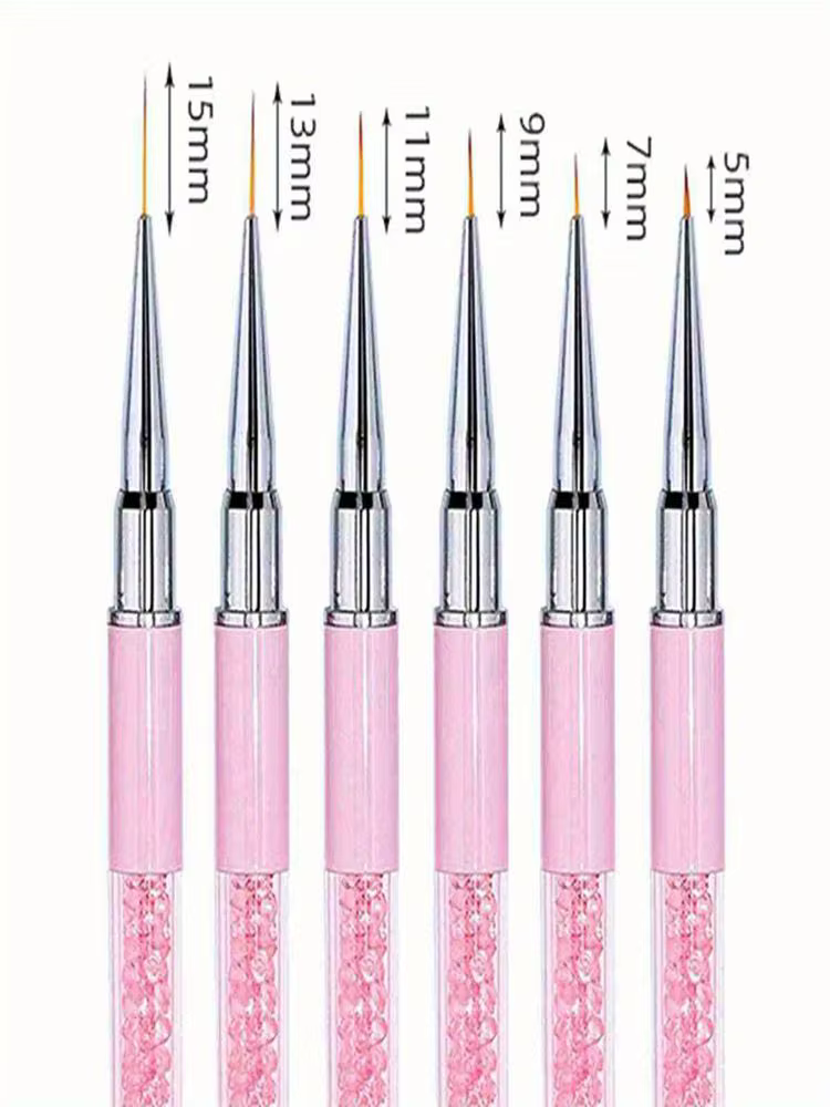 5/7/9/11/13/15mm ongles Art brosse lignes rayure fleur peinture dessin stylo acrylique UV Gel Extension grilles
