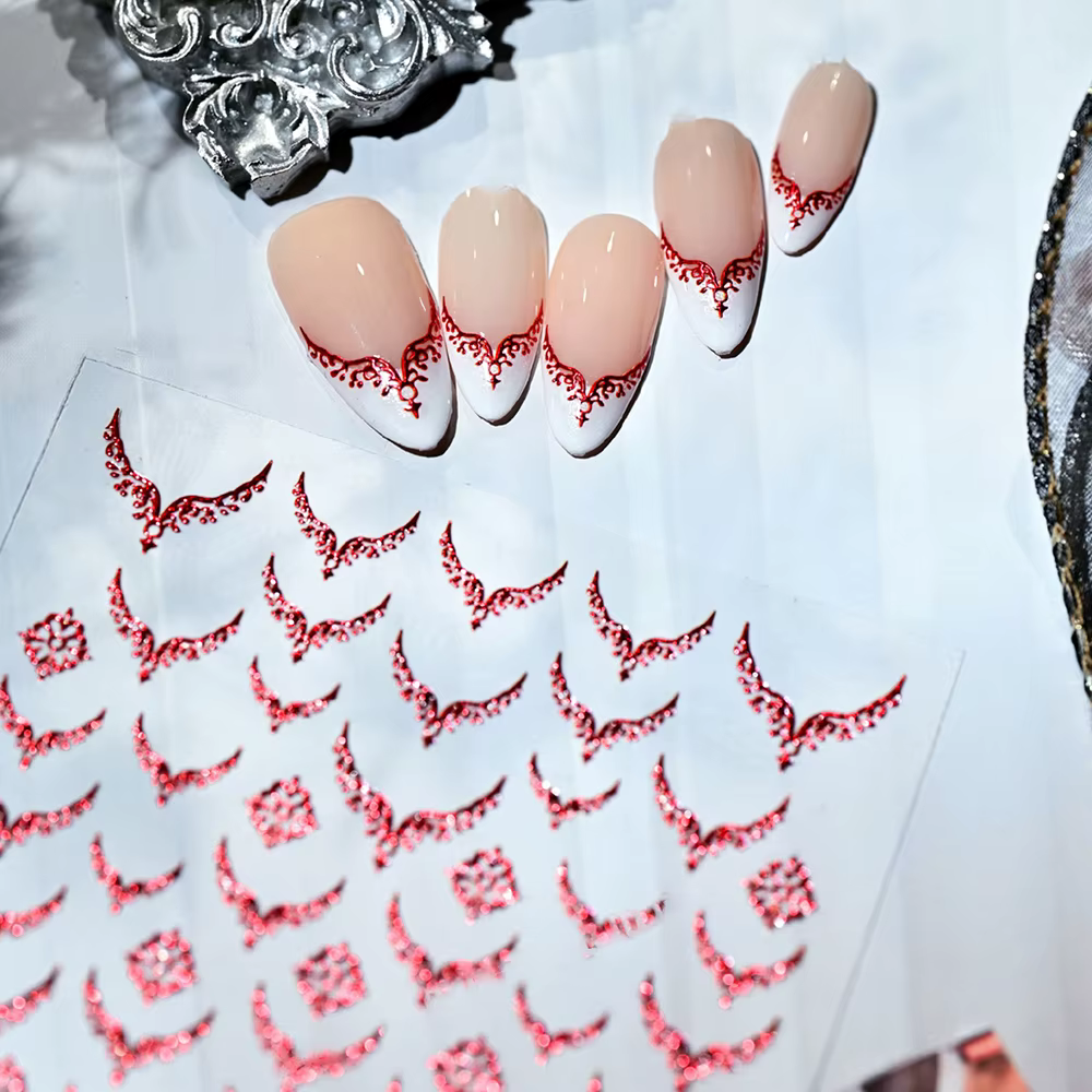 Autocollants pour ongles en forme de V