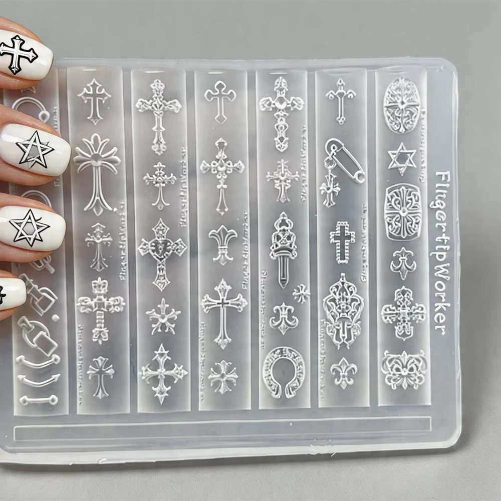 Moule 3D gothique pour nail art à rivets