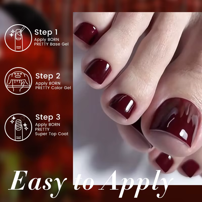 BORN PRETTY 10ml Vernis à ongles gel rouge Ancora
