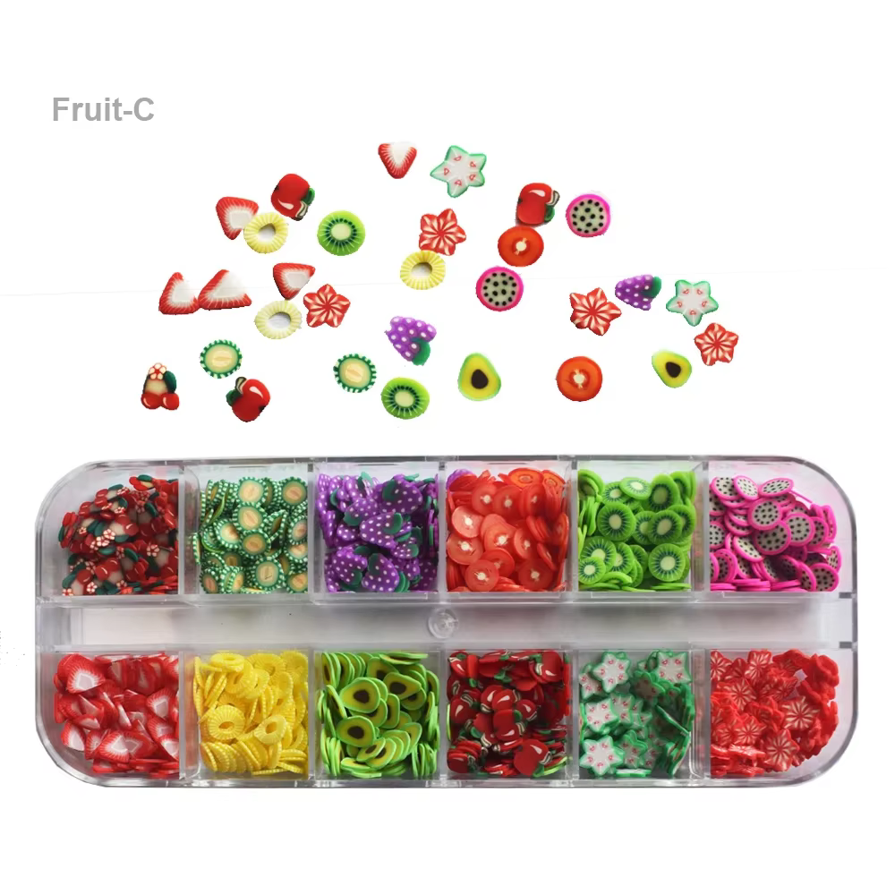 Autocollants 3D en forme de tranches de fruits pour nail art