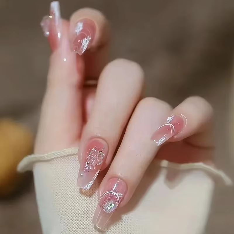 Pearl Instituts-Verhéritage à ongles rose brillant pour manucure