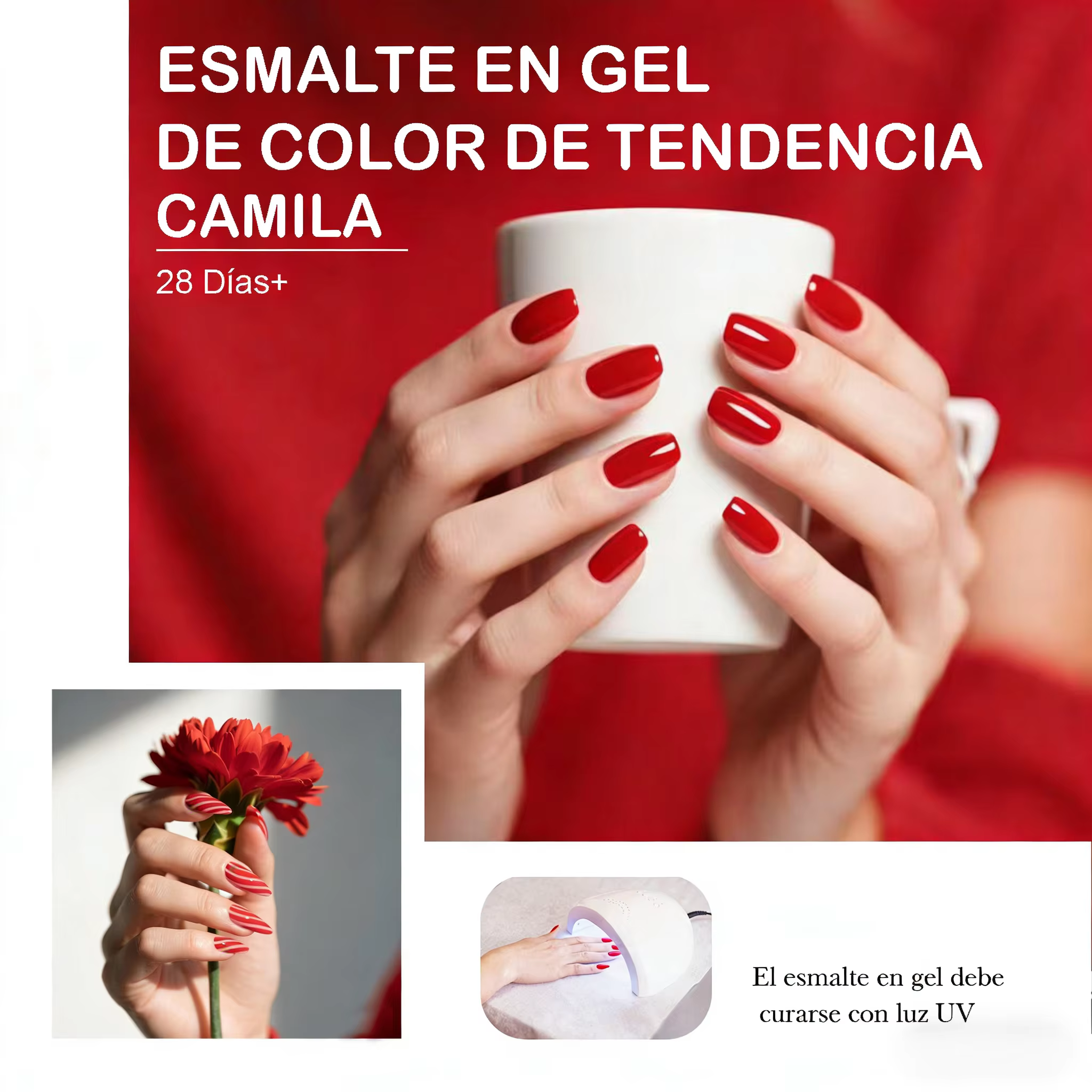 CAMILA – Lot de 6 vernis gel gris clair 15 ml