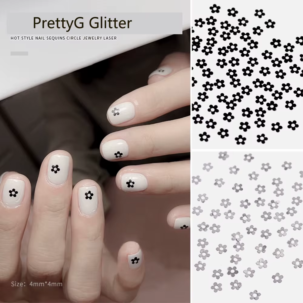 PrettyG-Paillettes en forme de pétale de petites fleurs pour Nail Art