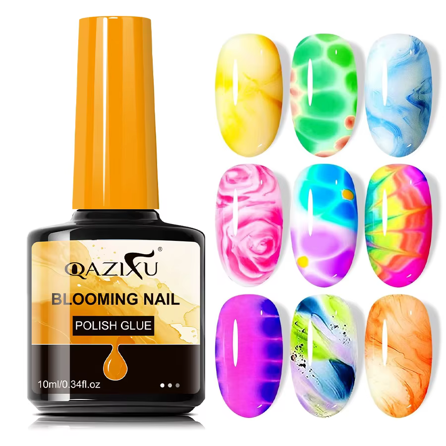 QAZIXU Gel Blooming Transparent Effet Aquarelle UV LED Soak Off pour Ongles