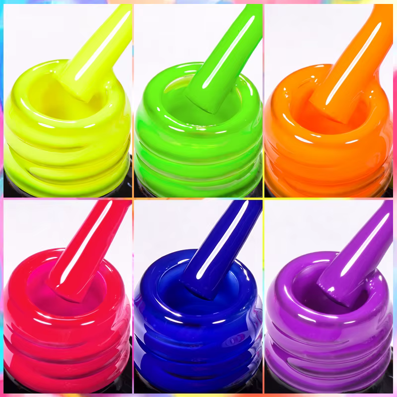 MEET ACROSS 7ml Fluorescent néon Gel vernis à ongles Sparky Semi Permanent tremper Nail Art UV LED Gel