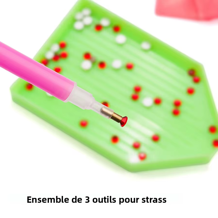 Ensemble de sélecteurs de strass avec stylo à points