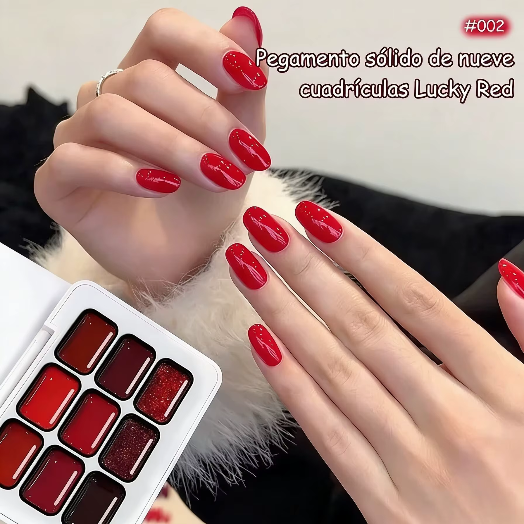 Ensemble de vernis à ongles rouge uni 9 couleurs