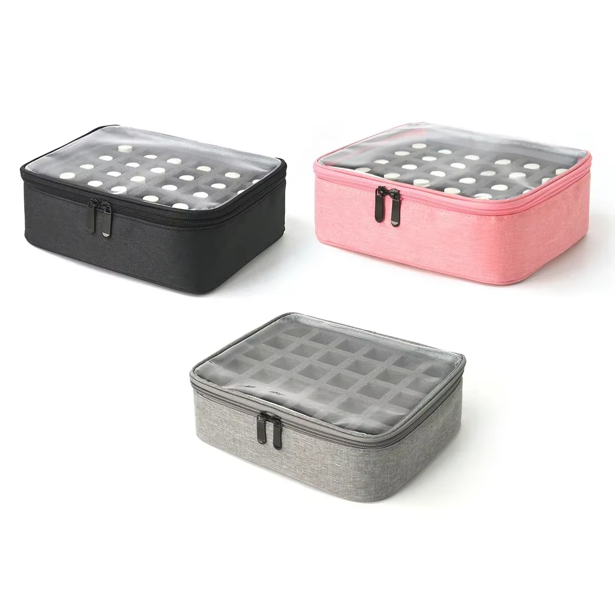 Sac de rangement pour vernis à ongles à 30 compartiments