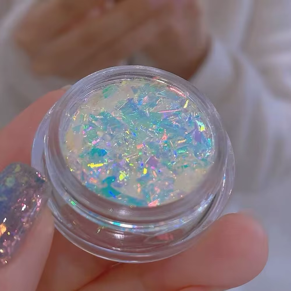1 boîte Aurora neige fondant poudre Ultra-mince 0.5g opale ongles poudres holographique Chrome sirène caméléon bricolage manucure Pigment
