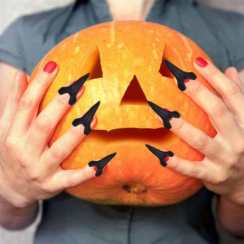 10 pièces Art décoration Halloween rétro griffe faux ongles Punk